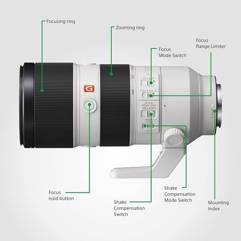 Sony FE 70-200 mm f/2.8GM OSS | Full-Frame, Super Telephoto, Prime Lens (SEL70200GM) White in Saudi Arabia