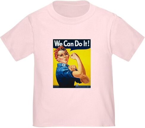 CafePress Rosie The Riveter We Can Do It! Toddler T Shirt Cute Toddler Graphic Tee, 100% Cotton in Kuwait