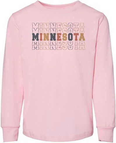 Stacked Minnesota Toddler Kids Long Sleeve T-Shirt in Kuwait