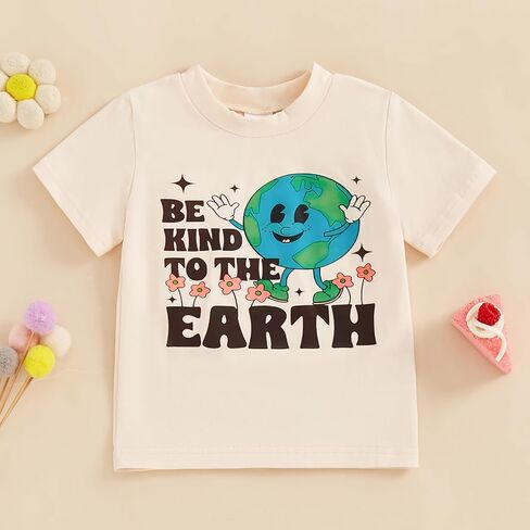 Earth Day Shirt Toddler Boys Girls Be Kind to The Earth/Happy Earth Day Kids Planet Earth Day T-Shirt Top in Saudi Arabia