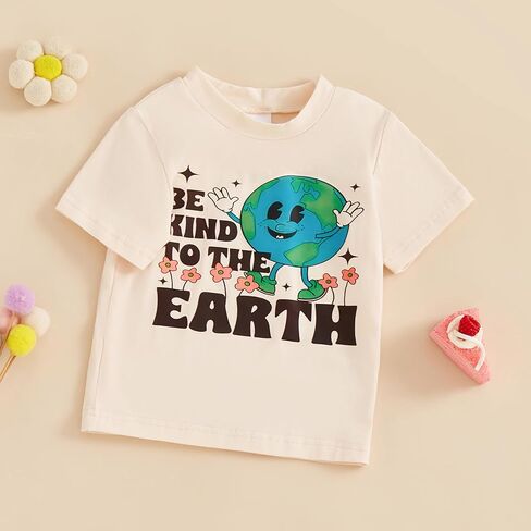 Earth Day Shirt Toddler Boys Girls Be Kind to The Earth/Happy Earth Day Kids Planet Earth Day T-Shirt Top in Saudi Arabia