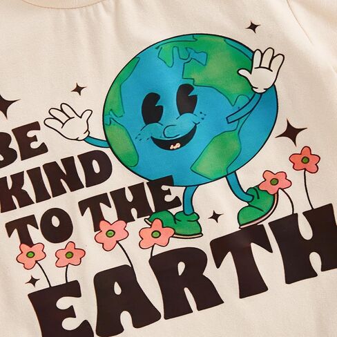 Earth Day Shirt Toddler Boys Girls Be Kind to The Earth/Happy Earth Day Kids Planet Earth Day T-Shirt Top in Saudi Arabia
