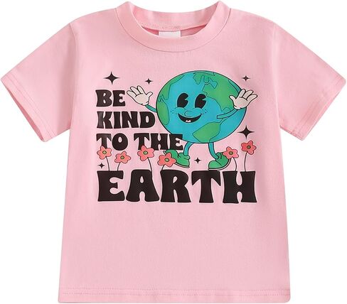Earth Day Shirt Toddler Boys Girls Be Kind to The Earth/Happy Earth Day Kids Planet Earth Day T-Shirt Top in Saudi Arabia