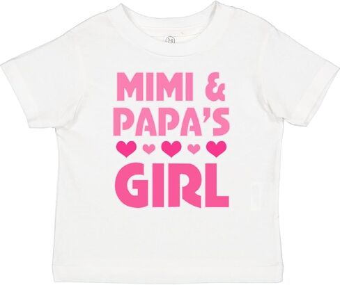 inktastic Mimi و Papa Girl Grandchild Valentine Toddler T-Shirt in Kuwait