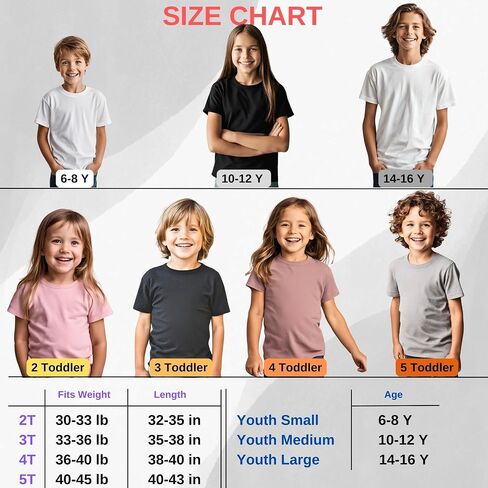 Premium Cotton Soft Tees Boy | Girl | Toddler Unisex Jersey Kids T-Shirt, from 2T to 16Y Tshirt in Saudi Arabia