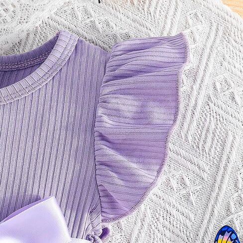 1-5Y Baby Toddler Girl Ruffle Tutu Dress Kids Girl Sleeveless Tulle Dresses Ribbed Tops Stars Skirt Birthday Outfits in Saudi Arabia