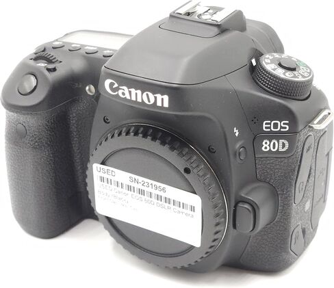 Canon Digital SLR Camera Body [EOS 80D] مع مستشعر CMOS 24.2 ميجابكسل (APS -C) ومستشعر بكسل CMOS AF المزدوج - الأسود in Kuwait