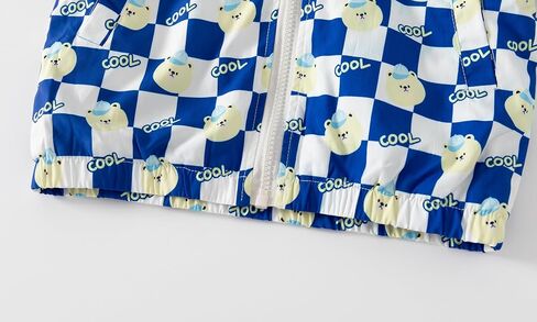 Irsutey Boys Fleece Hoodie Zip Up Jacket Coat Kids Cute Pattern Print Baby Autumn Winter Warm Trendy Sports Outerwear in Kuwait
