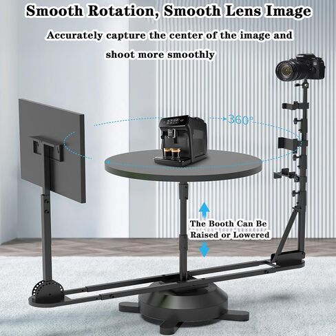 Professional Photography Turntable, 360 Degree Panoramic Rotating Shooting Platform, Rotating Camera Slider, Spinning Photo Video Booth, Spin Platform for Product Photography,Electric in Saudi Arabia