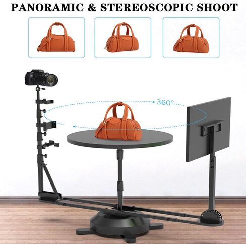 Professional Photography Turntable, 360 Degree Panoramic Rotating Shooting Platform, Rotating Camera Slider, Spinning Photo Video Booth, Spin Platform for Product Photography,Electric in Saudi Arabia