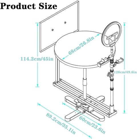 Professional Photography Turntable, 360 Degree Panoramic Rotating Shooting Platform, Rotating Camera Slider, Spinning Photo Video Booth, Spin Platform for Product Photography,Electric in Saudi Arabia