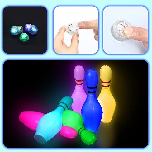 بوين مجموعة بولينج عملاقة قابلة للنفخ للكريسماس مكونة من 7 قطع، تتضمن 6 قطع من دبابيس رجل الثلج مقاس 27 انش وكرة 24 انش مع ملصقات للالعاب الخارجية وحفلات الكبار والفناء الداخلي واعياد الميلاد والفناء in Kuwait