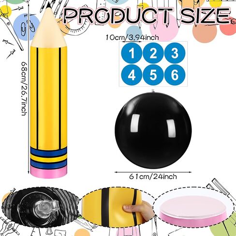 Poen 7 Pieces Christmas Giant Inflatable Bowling Set, Including 6 Pieces 27 Inches Snowman Pins and a 24 Inches Ball with Stickers for Outdoor Games Party Adults Yard Indoor Birthday Family Boys Girls in Kuwait