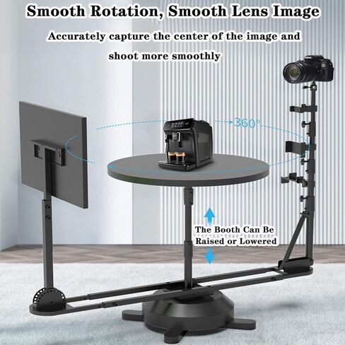 Panoramic Surround Platform, 360 Video Photography Turntable, Camera Booth, Angle Adjusted, Rotating Camera Slider for Product Photography,Electric in Saudi Arabia