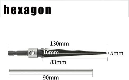 3-13mm&5-16mm Taper Reamer Hand Metal Reamer Deburring Enlarge Pin Hole Handheld Reamer for Wood Metal Plastic Drilling Tools(Hexagon 5-16mm) in Kuwait