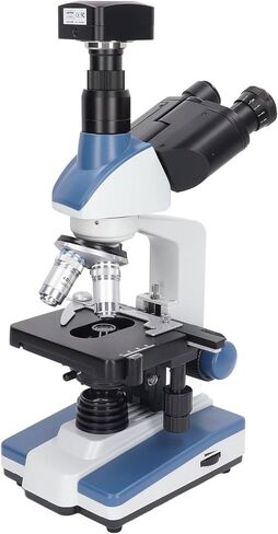 Electric Compound Trinocular Microscope 307X to 7690X LED Compound Microscope with 5MP USB 2.0 Camera (US Plug) in Saudi Arabia