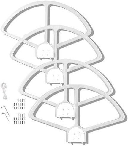 SSE® Quick Disconnect Quick Mount Release Snap On/Off Prop Guards for DJI Phantom 3 4K, Professional, Advanced, Standard + Phantom 2 and Phantom 1 Quadcopters (White) in Saudi Arabia