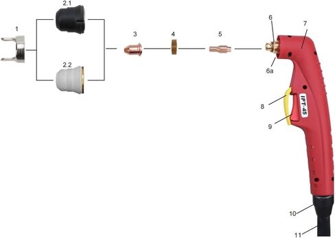 2 Pieces Spacer Stand-off Guide Fit For IPT-45 IPT45 IPT 45 TI-PC45 Plasma Torch in Saudi Arabia