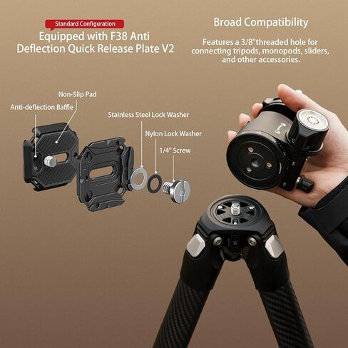 Falcam Tripod Head Kit XB -3R ، F38 Pro Quick Release Low Gravity Dual Panorama Ball Head - F38B4907 in Kuwait