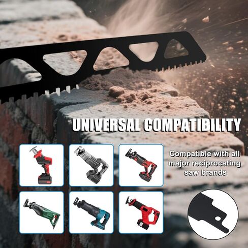 2TPI 12inch 2Pack Masonry Reciprocating Saw Blades | 2TPI Carbide Blade Strong teeths for Cutting Brick, Cement, Porous Concrete in Saudi Arabia