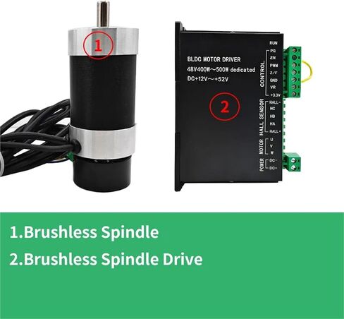1pcs Brushless 48V 500w ER11 Brushless DC Motor Driver Built in Hall Sensor with 57MM Clamp Bracket(48V500W-4) in Saudi Arabia