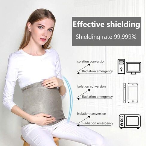 Pregnant Anti-Radiation Protection Shield,360° Shielding Maternity Wear Full Silver Fiber Electromagnetic Radiation for Anti EMF WiFi 5G Shield,360°-XXL in Saudi Arabia