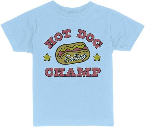 Hot Dog Eating Chample Toddler Kids T-Shirt in Kuwait
