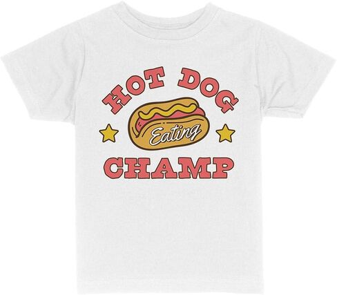 Hot Dog Eating Chample Toddler Kids T-Shirt in Kuwait