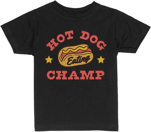 Hot Dog Eating Chample Toddler Kids T-Shirt in Kuwait