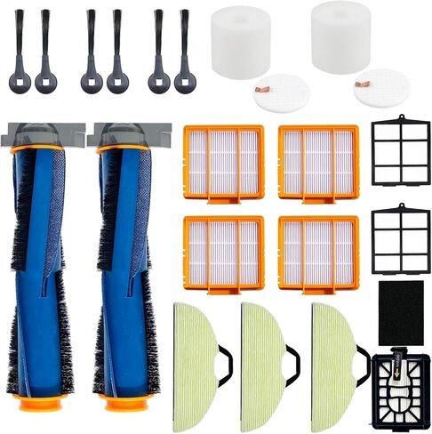 Replacement Parts Accessories for Shark AV2610WA RV2610WA RV2410WD Matrix Plus 2- in-1,2 Main Brush,4 Filters,3 Mop Pads,6 Side Brushes,2 Pre Filter,&1 Pre-Motor 2 Foam Filter in Saudi Arabia