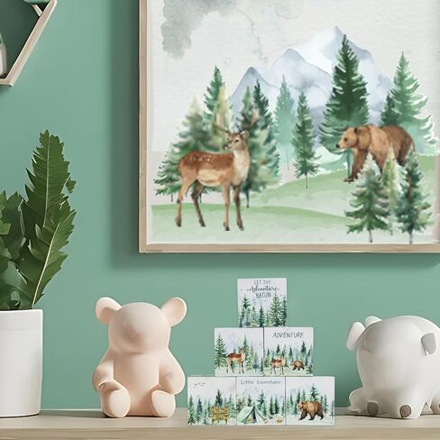 6 PCS Congery Decore Clocks ، Decorder Wooden Nursery Decory for Boys ، Wooden Shelf Decor Decor Decord Room Decor in Kuwait