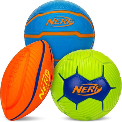 مجموعة كرات رياضية من الإسفنج الصغير من NERF - كرة قدم صغيرة من الإسفنج للأطفال وكرة قدم + مجموعة كرة السلة مجموعة رياضية من الإسفنج الناعم لتخفيف التوتر للأطفال - متعددة الألوان in Saudi Arabia