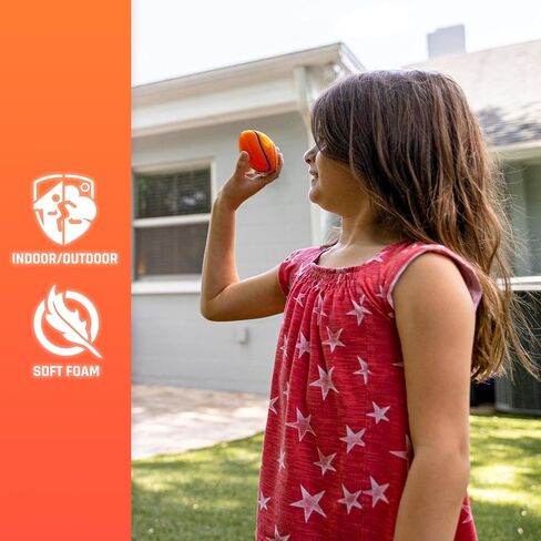 مجموعة كرات رياضية من الإسفنج الصغير من NERF - كرة قدم صغيرة من الإسفنج للأطفال وكرة قدم + مجموعة كرة السلة مجموعة رياضية من الإسفنج الناعم لتخفيف التوتر للأطفال - متعددة الألوان in Saudi Arabia