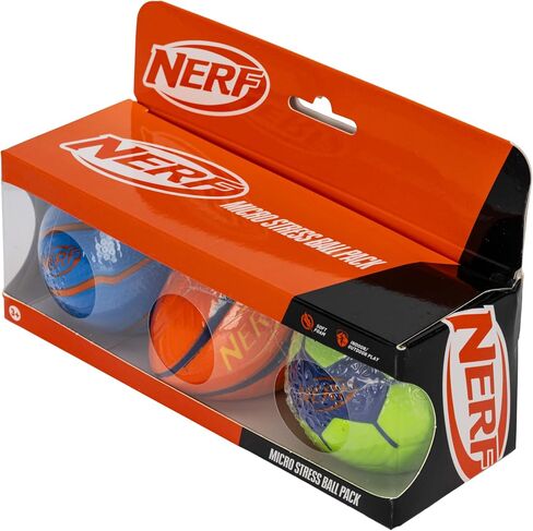 مجموعة كرات رياضية من الإسفنج الصغير من NERF - كرة قدم صغيرة من الإسفنج للأطفال وكرة قدم + مجموعة كرة السلة مجموعة رياضية من الإسفنج الناعم لتخفيف التوتر للأطفال - متعددة الألوان in Saudi Arabia