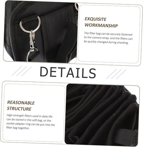 Nuobesty Photography Filter Filter Filter Filter Lightweight Camera Case for Lens Assories تصميم أنيق للاستخدام اليومي المريح والسفر in Kuwait