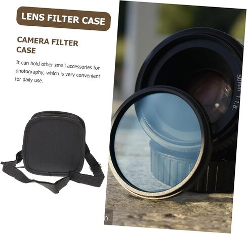 Camera Filter Carry Case with Removable Inner Bag Multi Pocket Photography Filter Holder for Lens Accessories Convenient Design for Memory Card Storage in Saudi Arabia