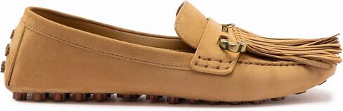 Larroudé Joy Mocassin In Peanut Suede in Saudi Arabia
