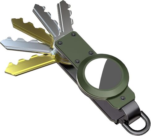 منظم مفاتيح Evcing، حامل مفاتيح مدمج لعلامة Airtag، سلسلة مفاتيح معدنية مضادة للفقد مع حافظة Airtag، متوافق مع جهاز تعقب Apple AirTag Finder، حامل مفاتيح آمن من الألومنيوم يعلق مفتاح السيارة in Kuwait