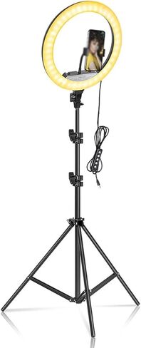 RGB Light with Tripod Stand حامل الهاتف LED مصباح LED للبث المباشر ماكياج ماكياج ضوء تصوير (68 سم) in Kuwait