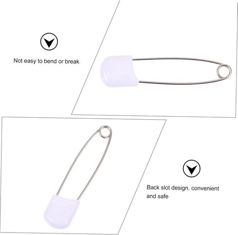 Non-Bendable Plastic Diaper Pin 50pcs Boys and Girls Brooch Pins for Crafts Baby Clothing and Jewelry Making in Kuwait