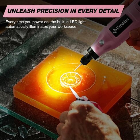 Cordless Rotary Tool,5 Speed Rotary Tool Kit With 71 Accessories,USB Charging,Multi-Purpose 4.2v Power Rotary Tools Easy Accessory Changes - Sanding, Polishing, Engraving and Cutting Pink in Saudi Arabia