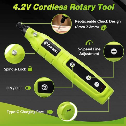 Cordless Rotary Tool,5 Speed Rotary Tool Kit With 71 Accessories,USB Charging,Multi-Purpose 4.2v Power Rotary Tools Easy Accessory Changes - Sanding, Polishing, Engraving and Cutting Pink in Kuwait