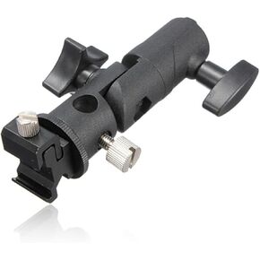 2PCS Metal Flash Lamp Holder Bracket Light Stand Bracket with Umbrella Mount for DSLR Cameras and LED Lights Compatible with Standard Shoe Mount