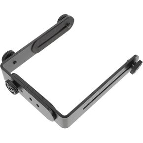 Vaguelly Shape Metal Bracket for Camera with Screw Flash Light Holder Dual Shaped Design for Versatile Use Durable Matte Finish for Photographers