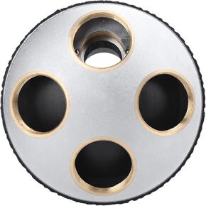 Objective Lens,Microscope 4‑Hole Adapter Objective Lens Revolving Nosepiece Converter with RMS Interface