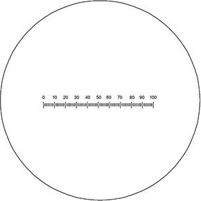bolioptics المجهر العدسة الشبكية المقياس الميكرومتر المسطرة ضياء. 18mm ، 5mm/100 div. RT20101111