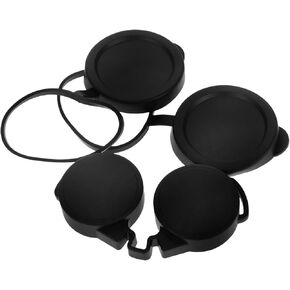 Binocular Caps 50mm Telescope Lens Cover Set Rubber Eyepiece Guard for Binoculars Water Resistant Easy to Use