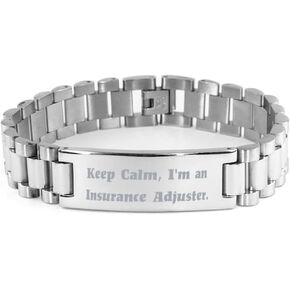 Joke Insurance adjuster Gifts, Keep Calm, I'm an Insurance, Insurance adjuster Ladder Bracelet From Friends, Gifts For Coworkers, Cool insurance adjuster gifts, Unique insurance adjuster gifts,