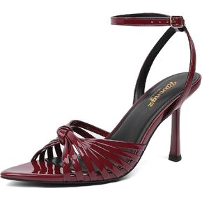 RIBONGZ High Heels for Women Lace Up Summer Sandals Strappy Heels Pointed Open Toe Ankle Strap High Stiletto Sexy Pumps for Wedding Casual Dance Prom Party Comfortable Dressy Shoes in Saudi Arabia