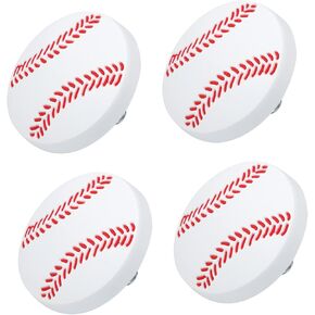 Rubber Zinc Alloy Anti-Collision Handles 4pcs Cabinet Door Knobs Cartoon Printed Easy to Install for Boys and Girls' Closet